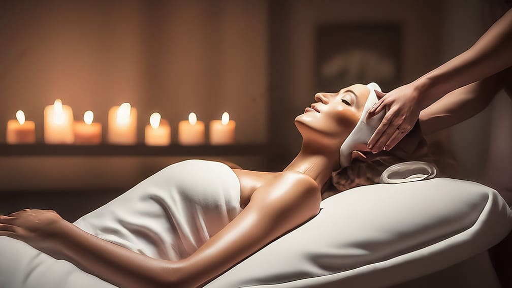 Mujer en Medellin recibiendo tratamiento de cosmetología